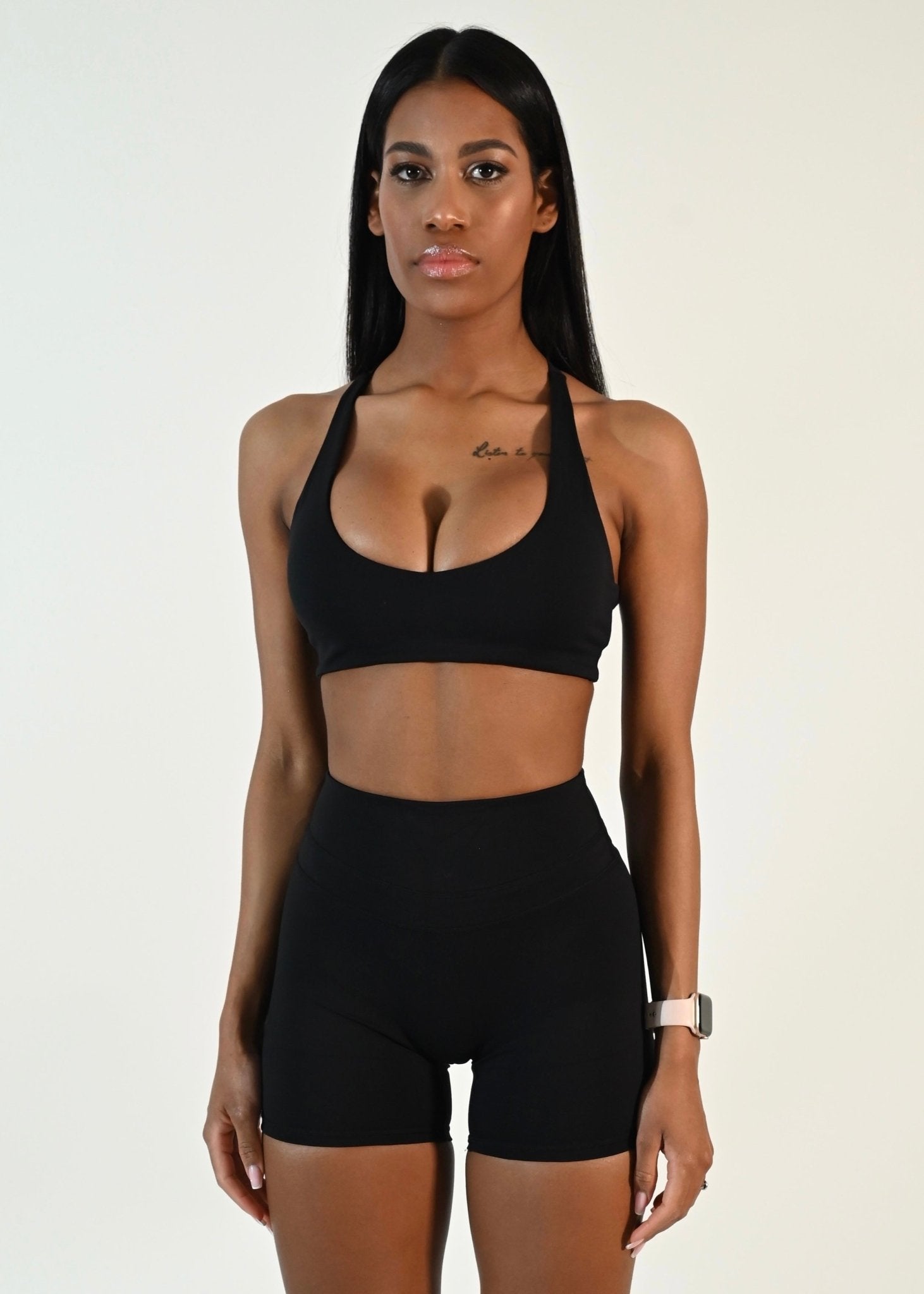 Celine Racerback Bra - Black - Ellie Gymwear