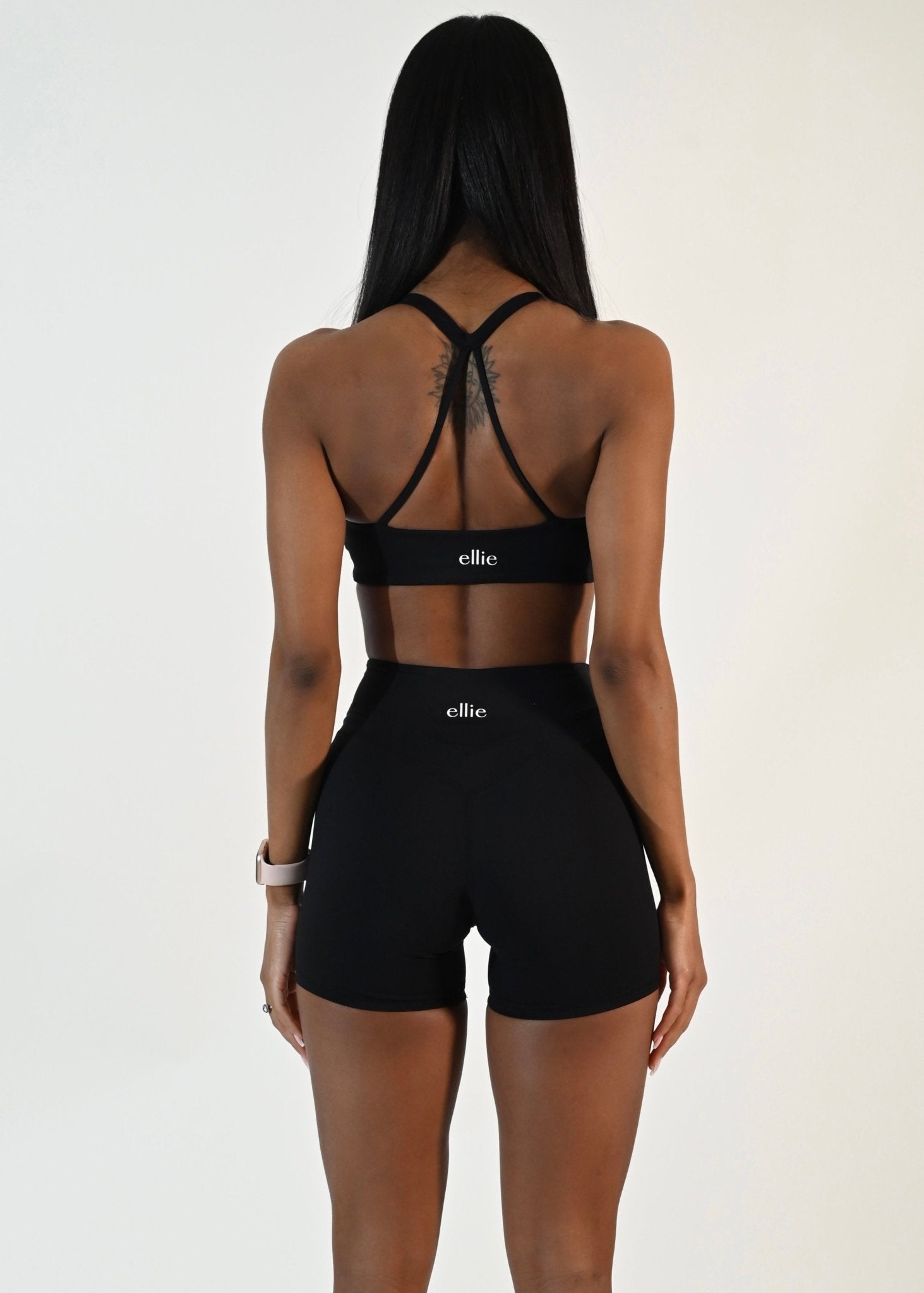 High Rise Celine Shorts – Black - Ellie Gymwear