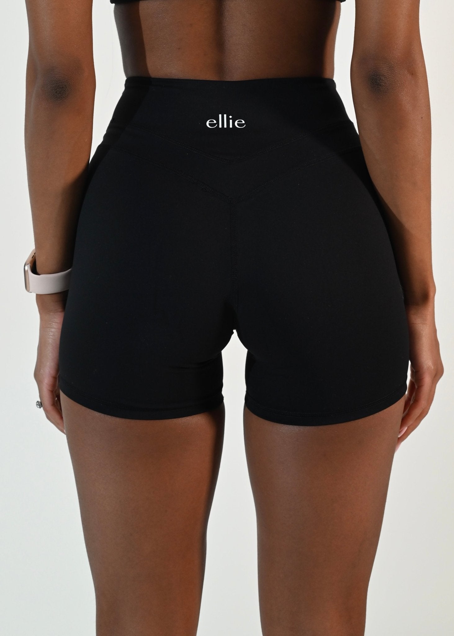 High Rise Celine Shorts – Black - Ellie Gymwear