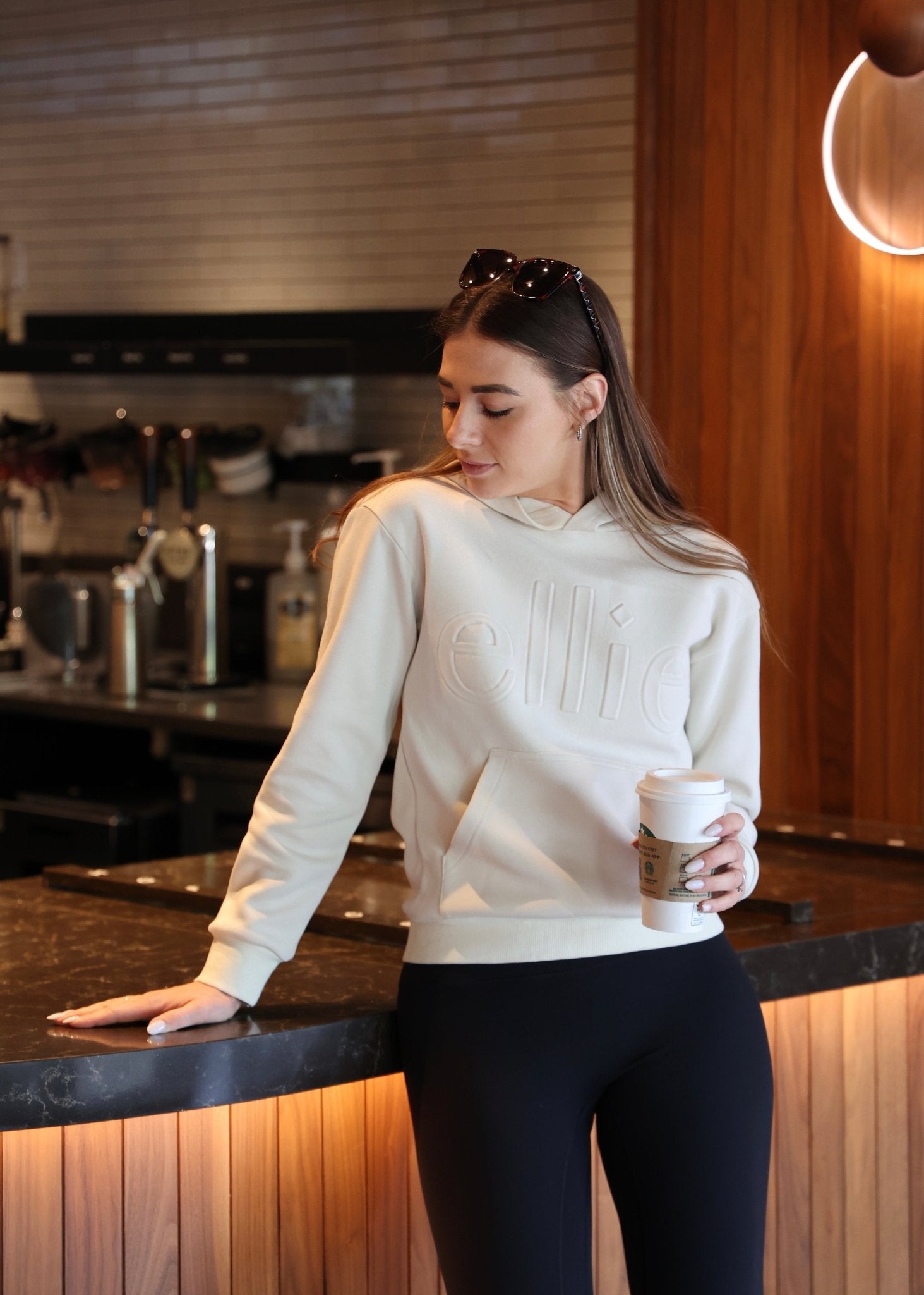 Ivory Core Hoodie - Ellie Gymwear