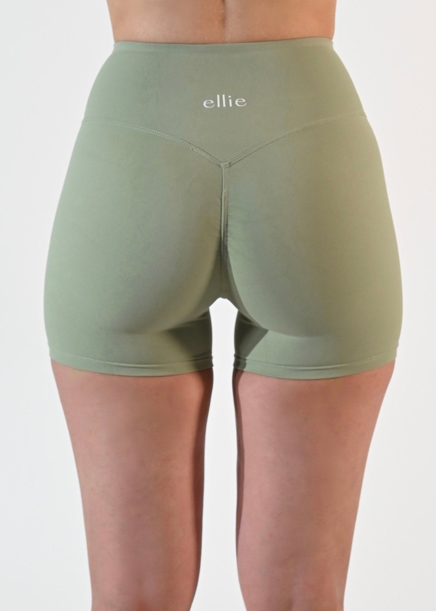 Margot High Waist Shorts - Pistachio - Ellie Gymwear