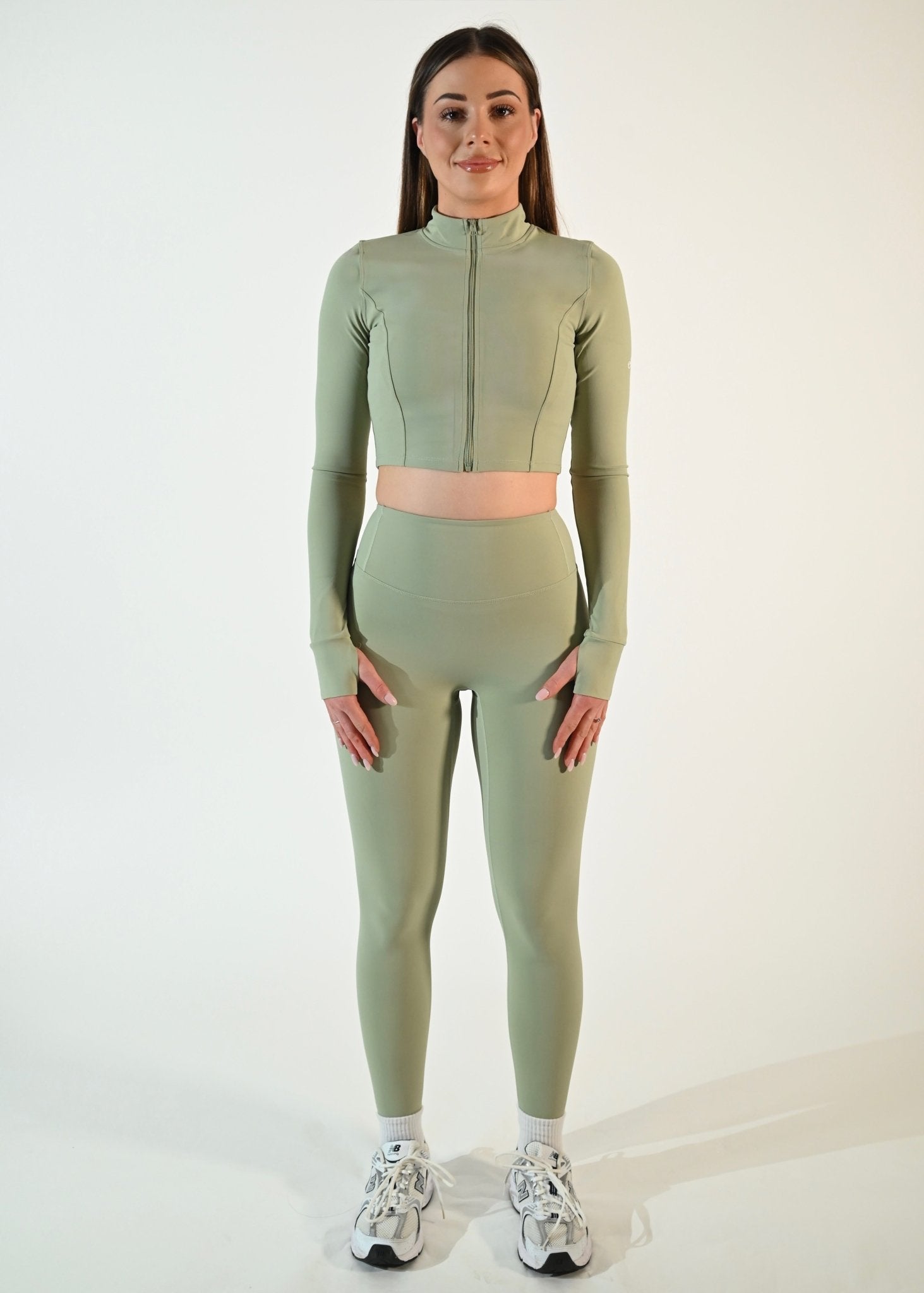 Margot High Waisted Leggings - Pistachio - Ellie Gymwear