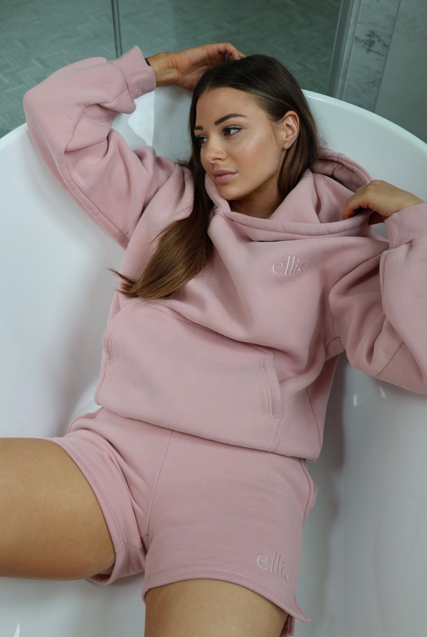 Oversized Hoodie - Blush Pink - Ellie Gymwear