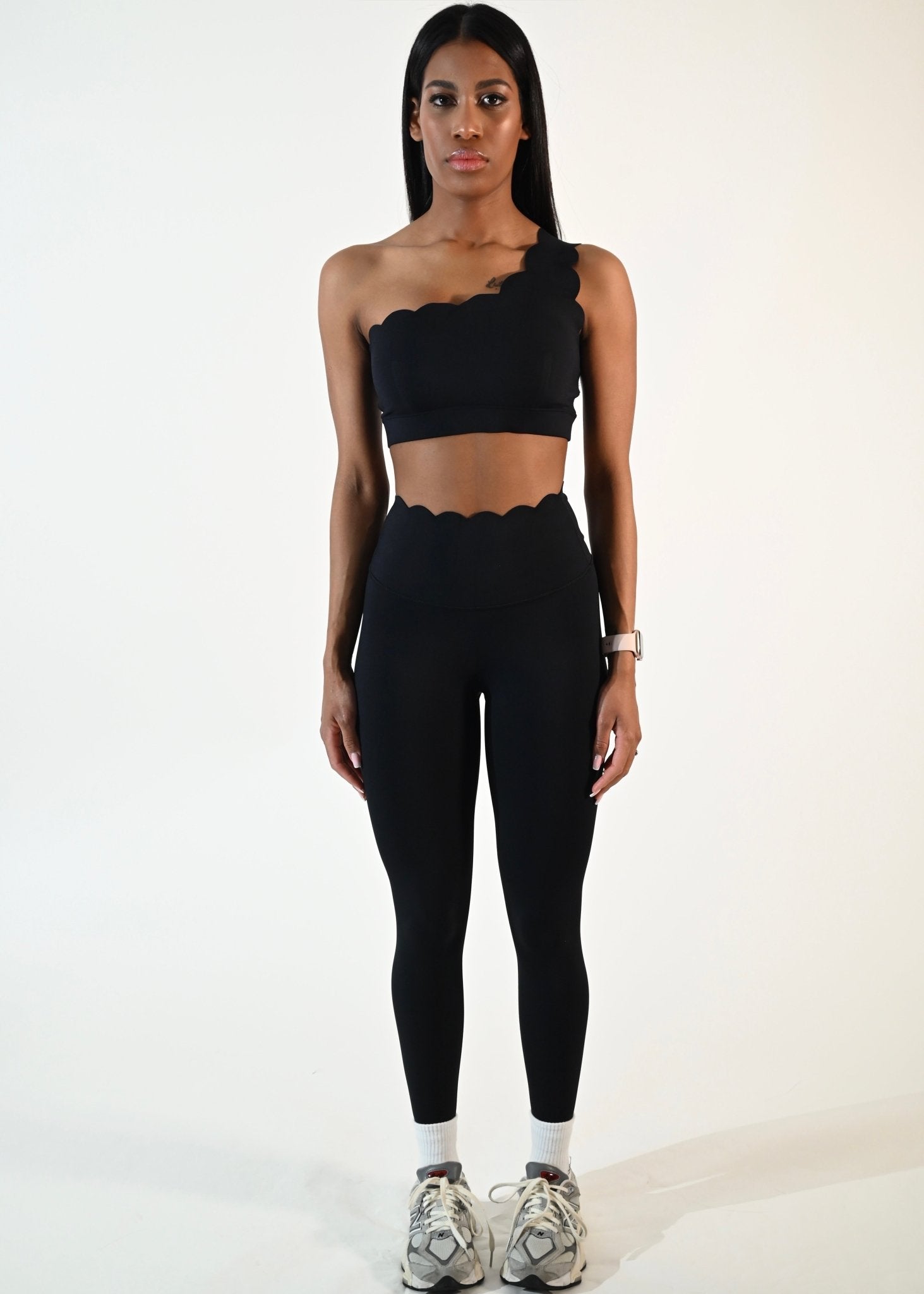 Pearl High - Waist Leggings - Black - Ellie Gymwear