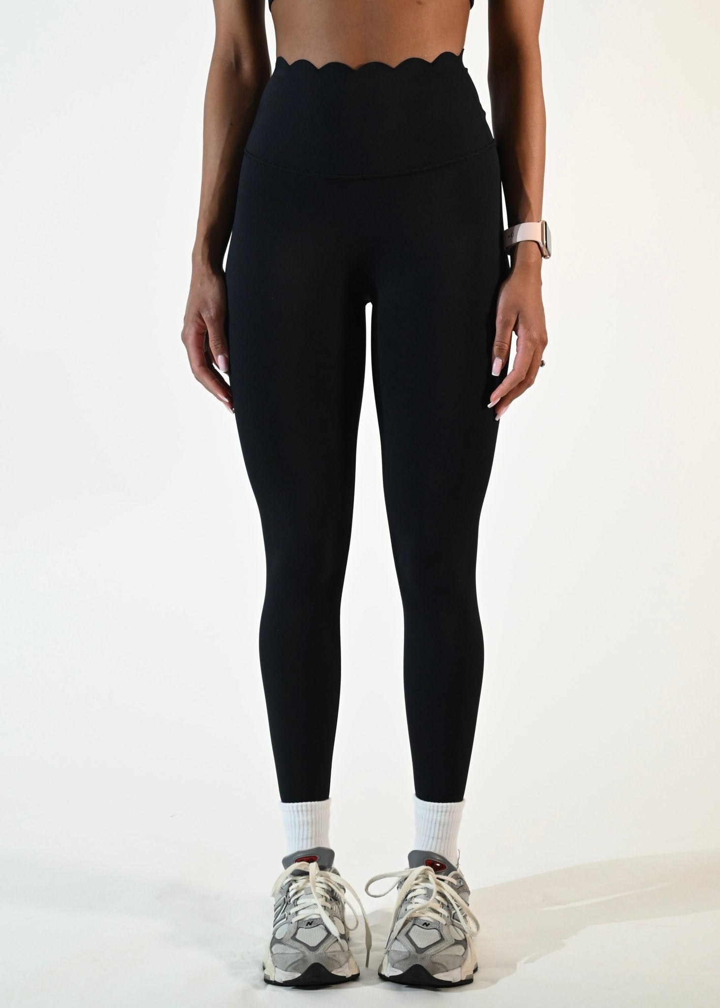 Pearl High - Waist Leggings - Black - Ellie Gymwear