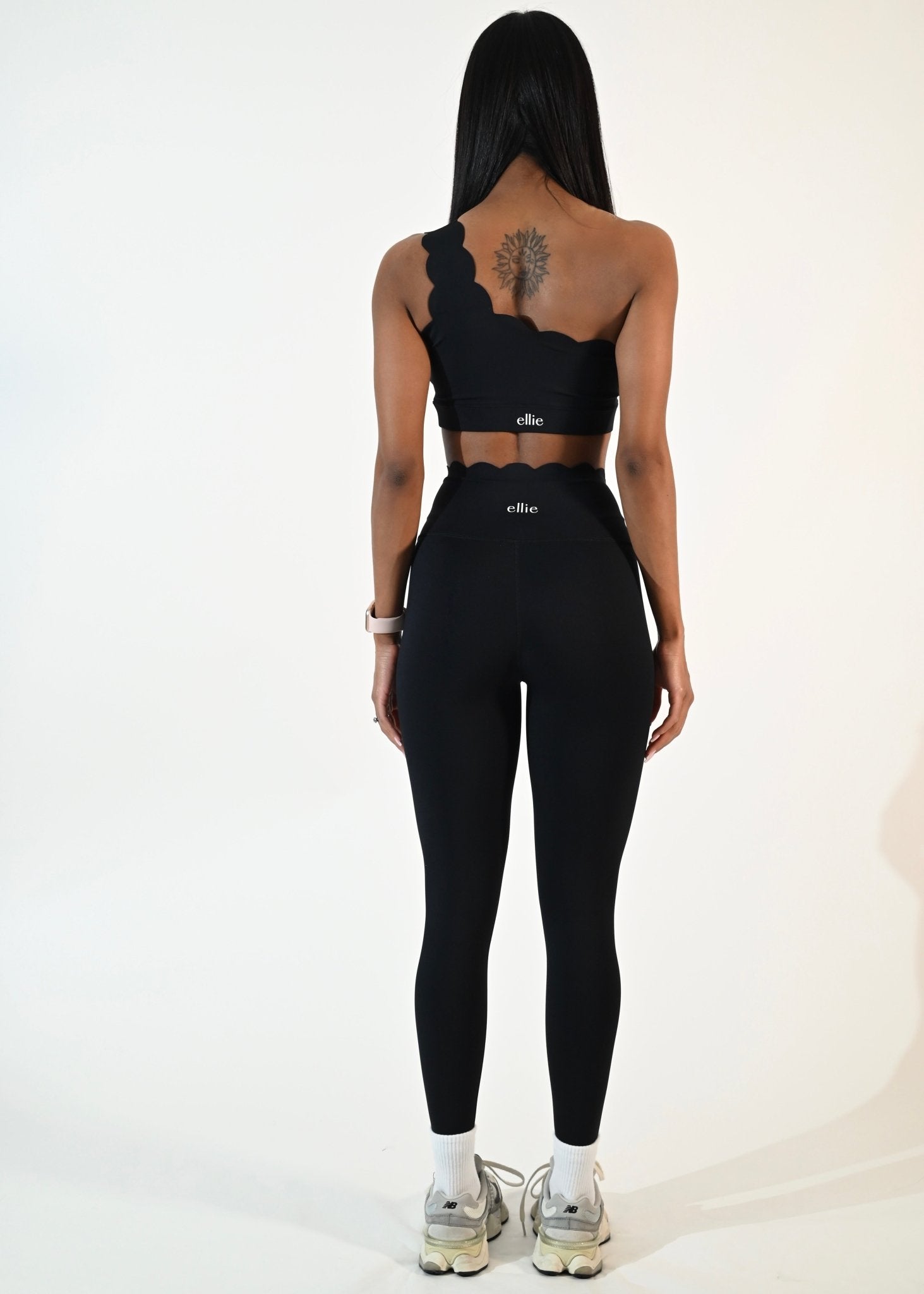Pearl High - Waist Leggings - Black - Ellie Gymwear