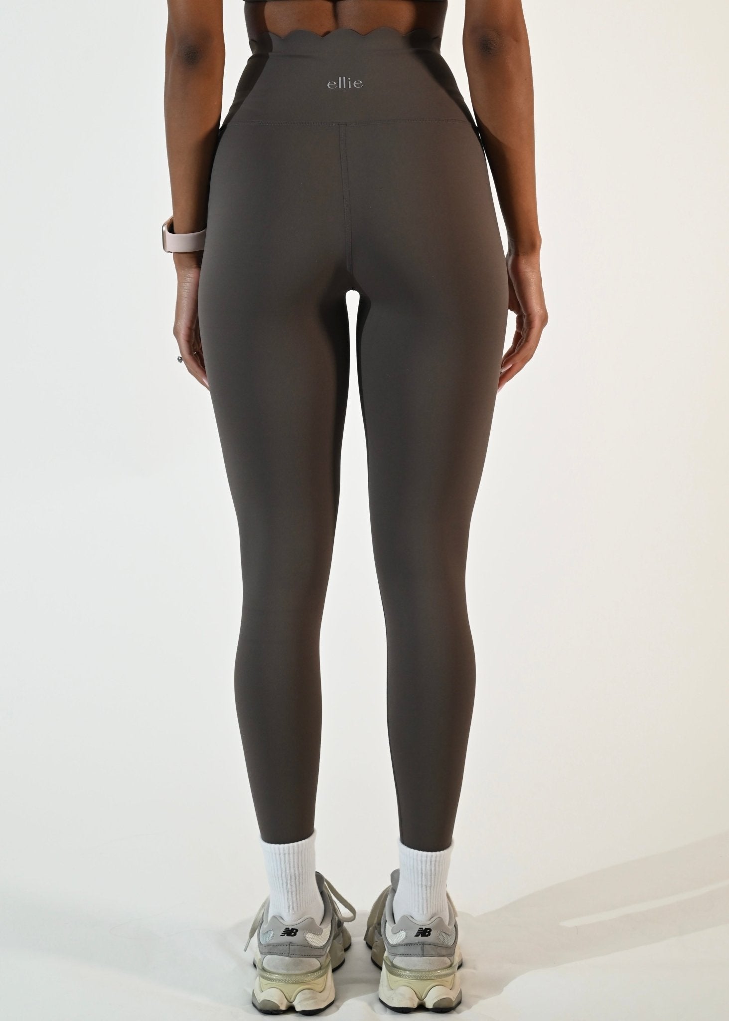 Pearl High Waist Leggings - Fossil - Ellie Gymwear