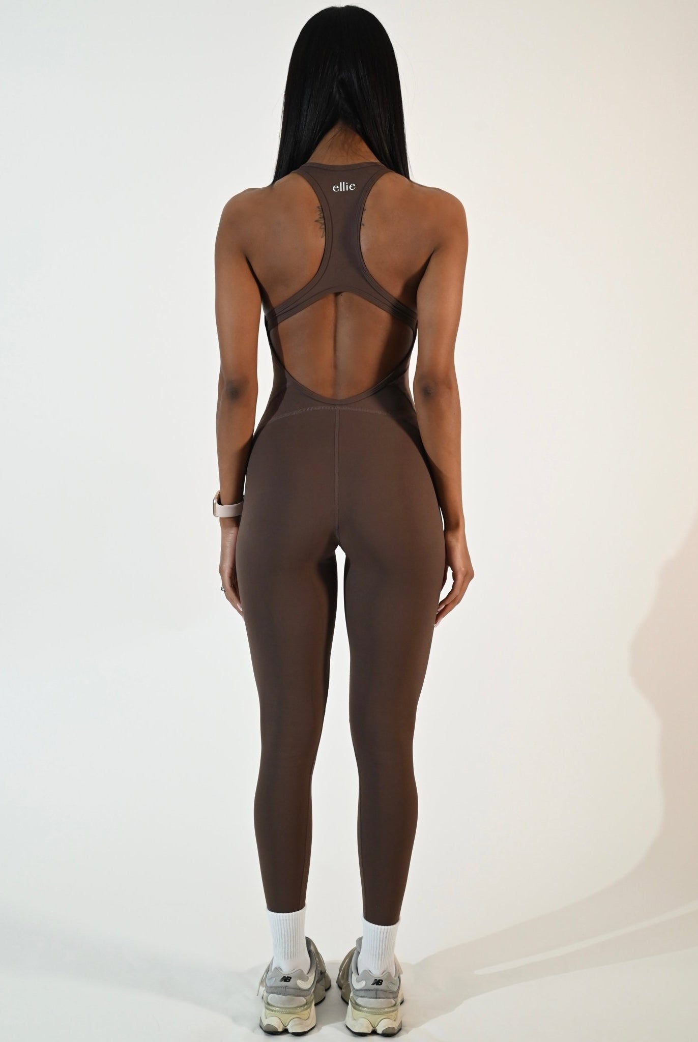 SculptOne Ariel Jumpsuit - Mocha Brown - Ellie Gymwear