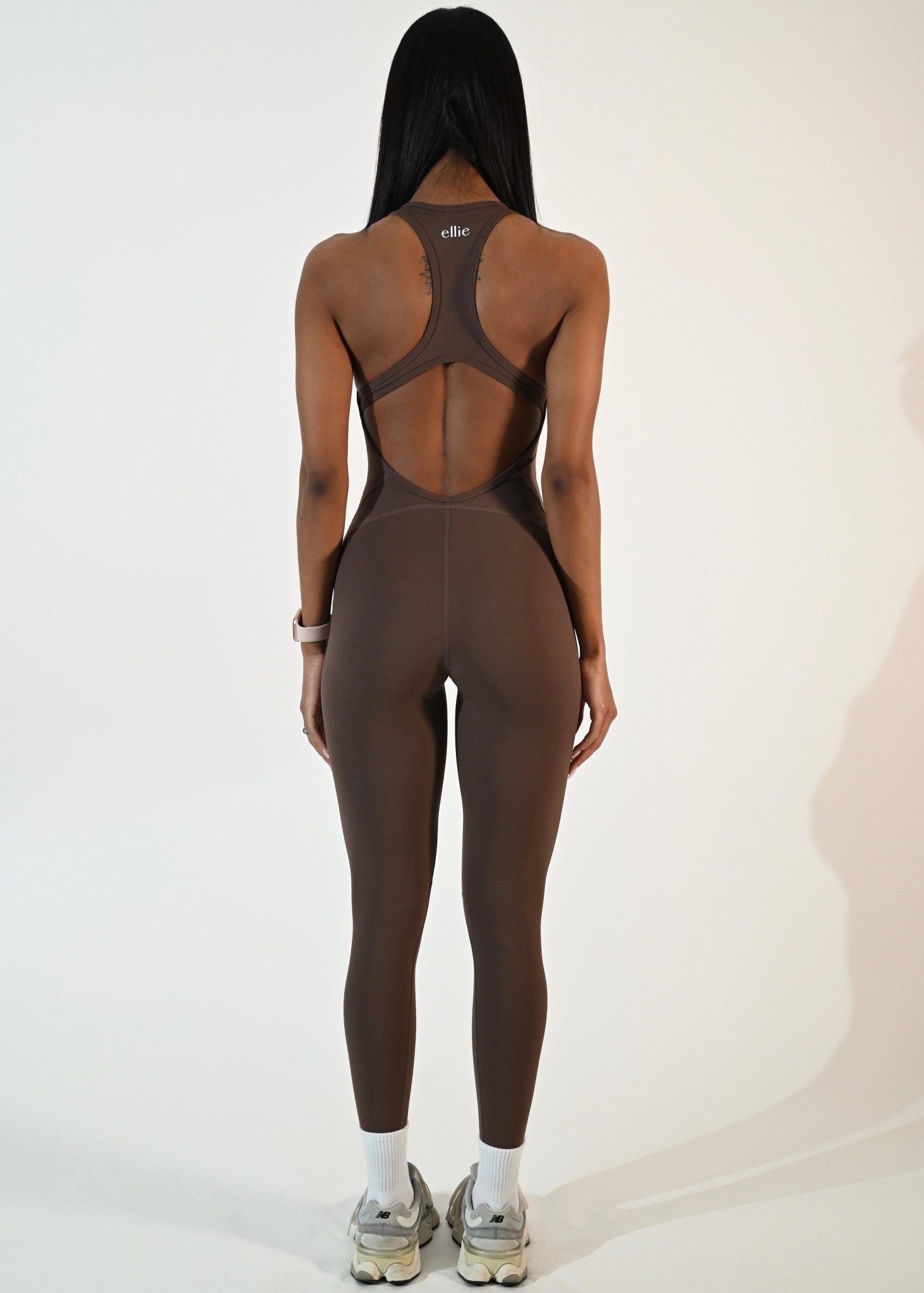 SculptOne Ariel Jumpsuit - Mocha Brown - Ellie Gymwear