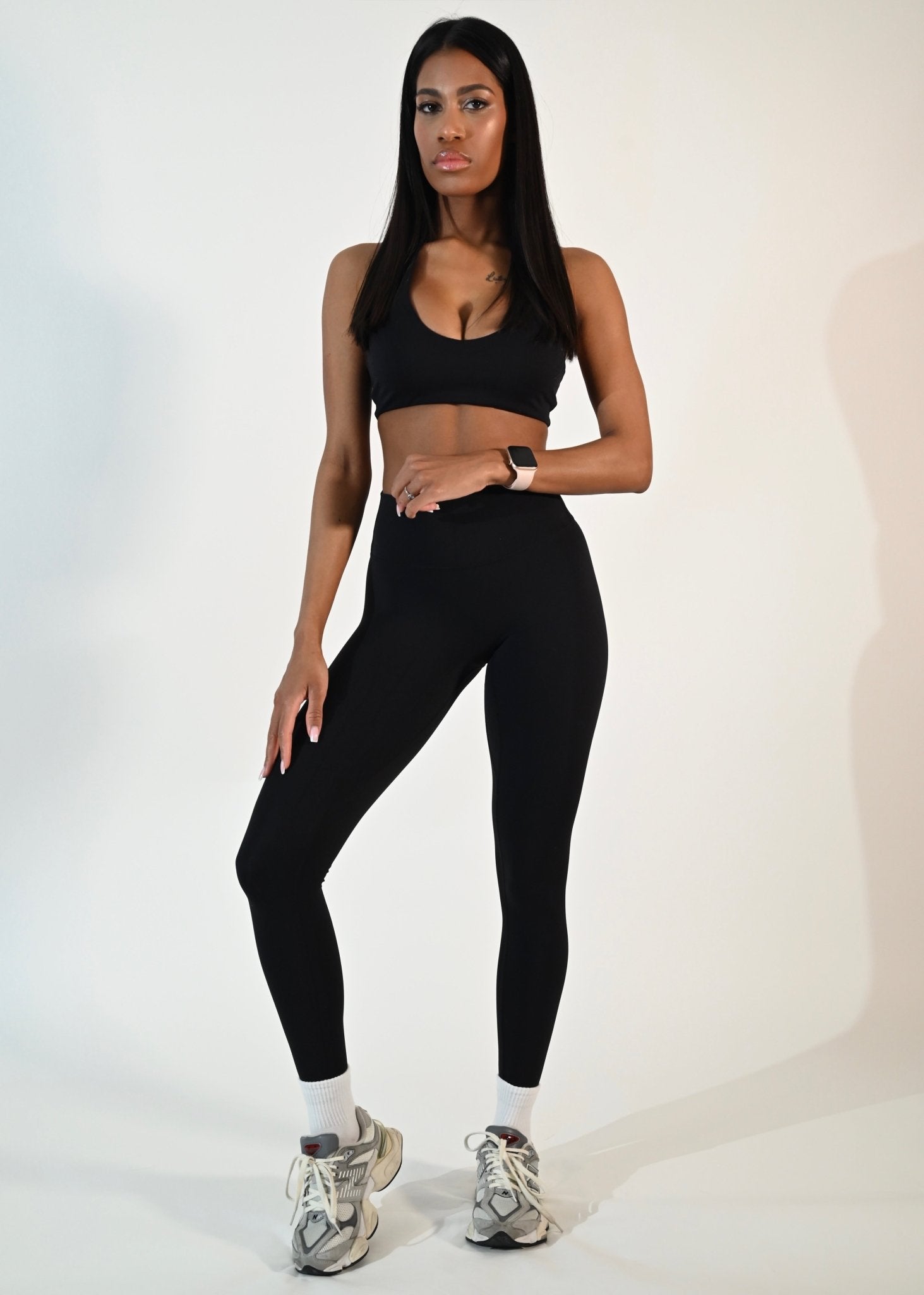 Seamless Celine Leggings - Black - Ellie Gymwear