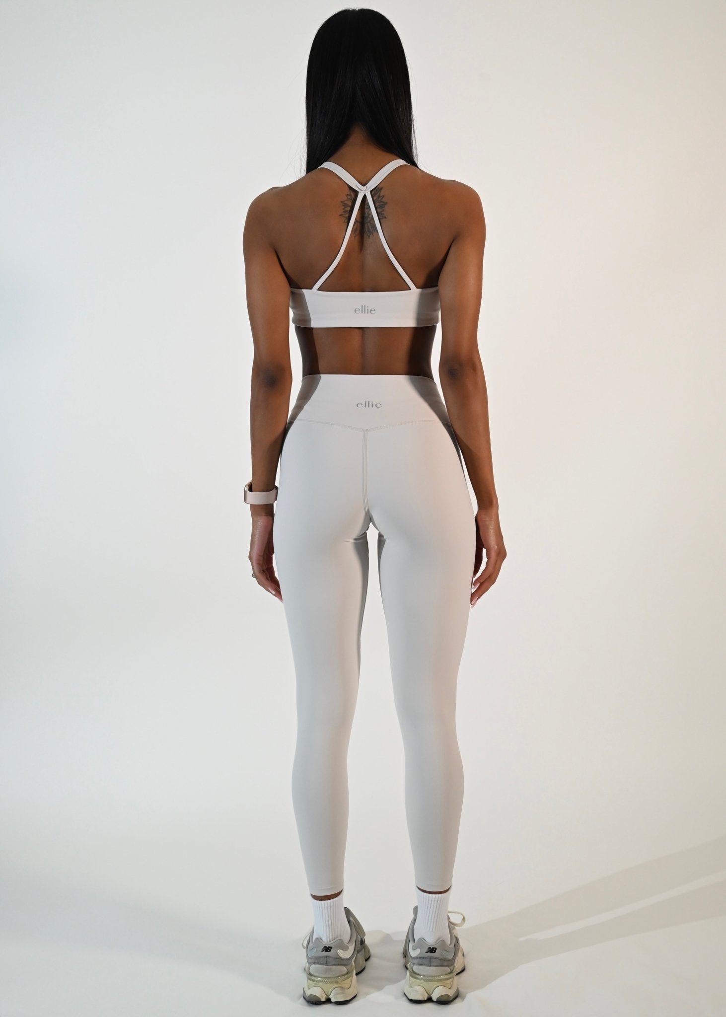 Seamless Celine Leggings - White Smoke - Ellie Gymwear