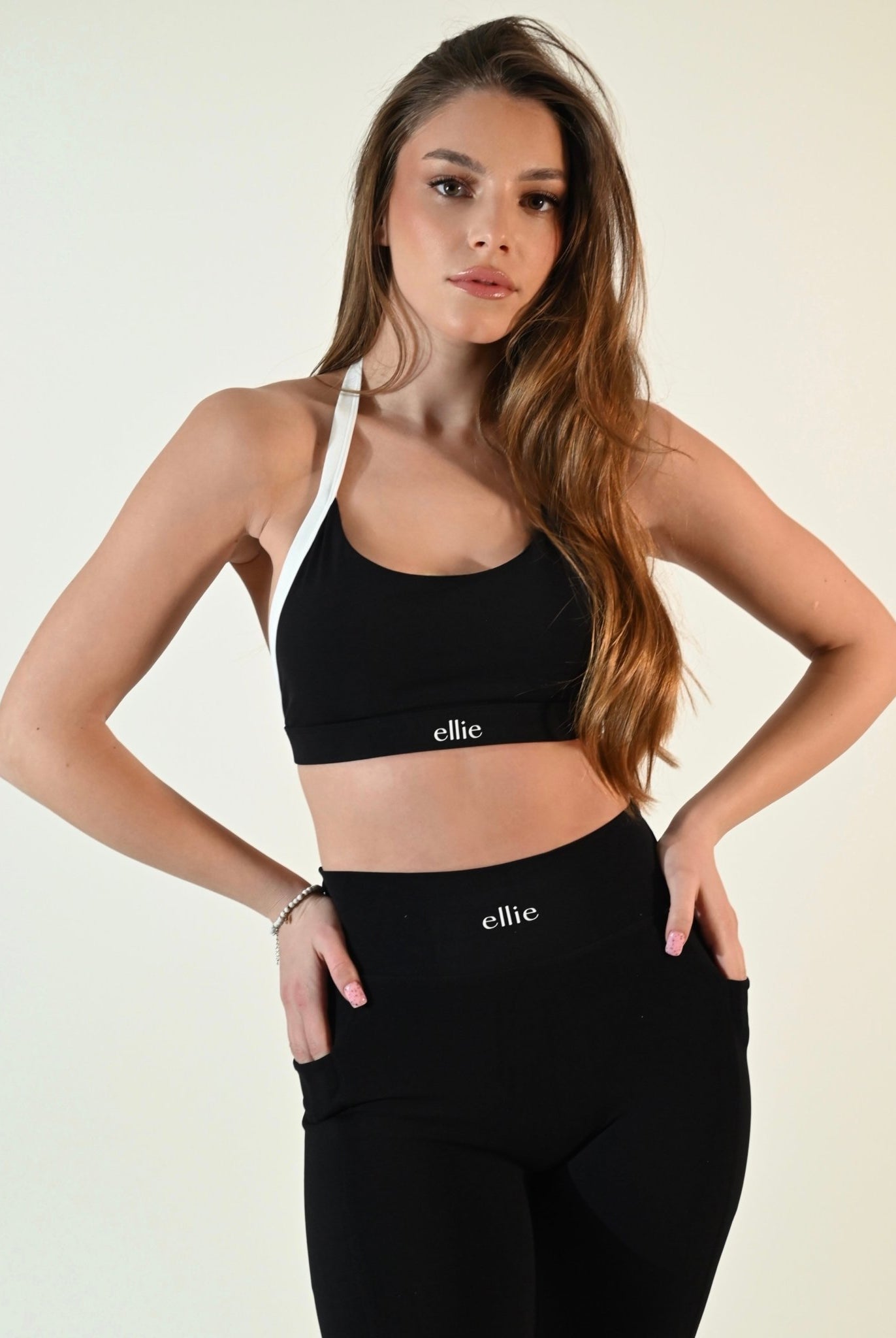 Serene Tie - Back Bra - Black - Ellie Gymwear