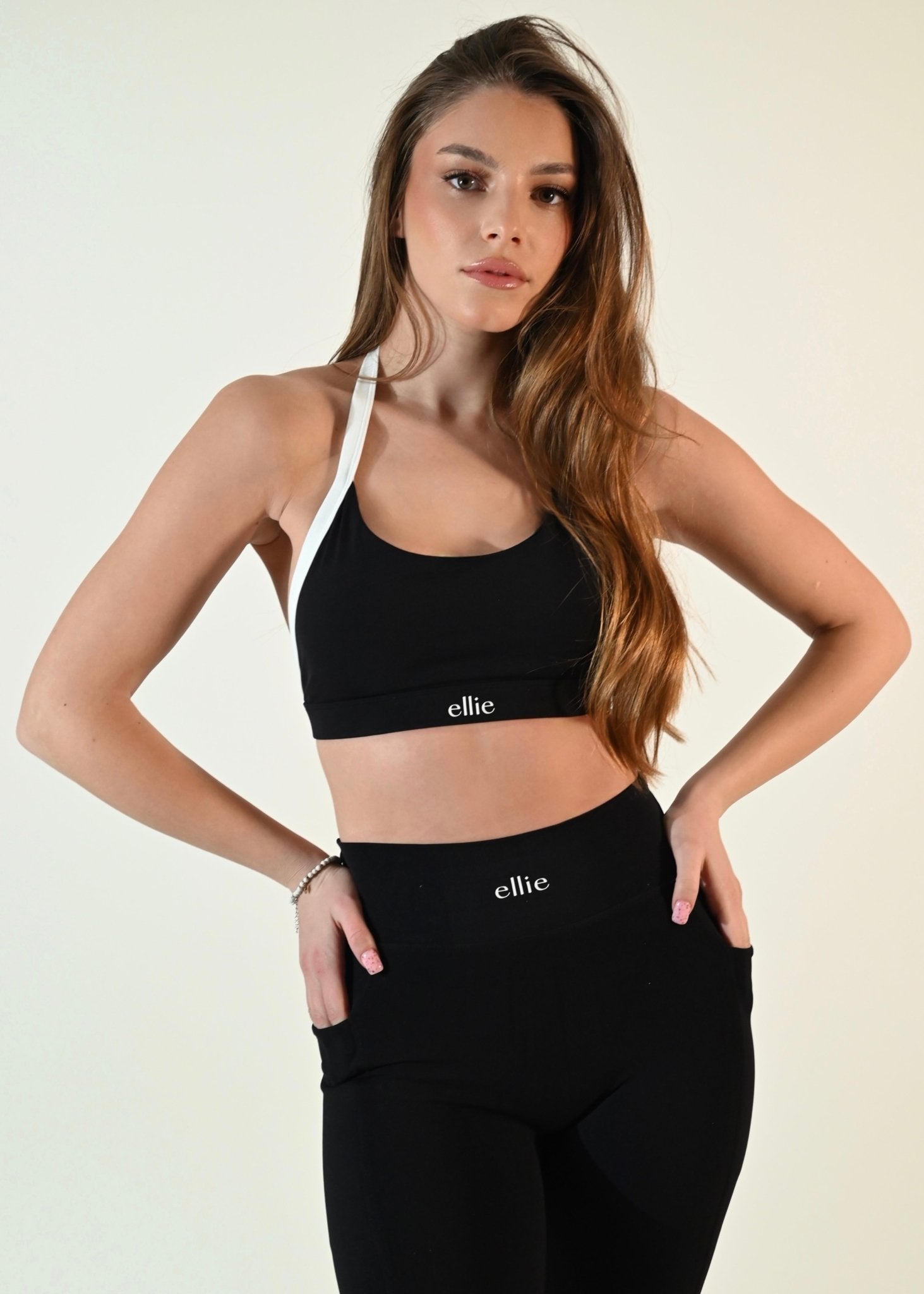 Serene Tie - Back Bra - Black - Ellie Gymwear