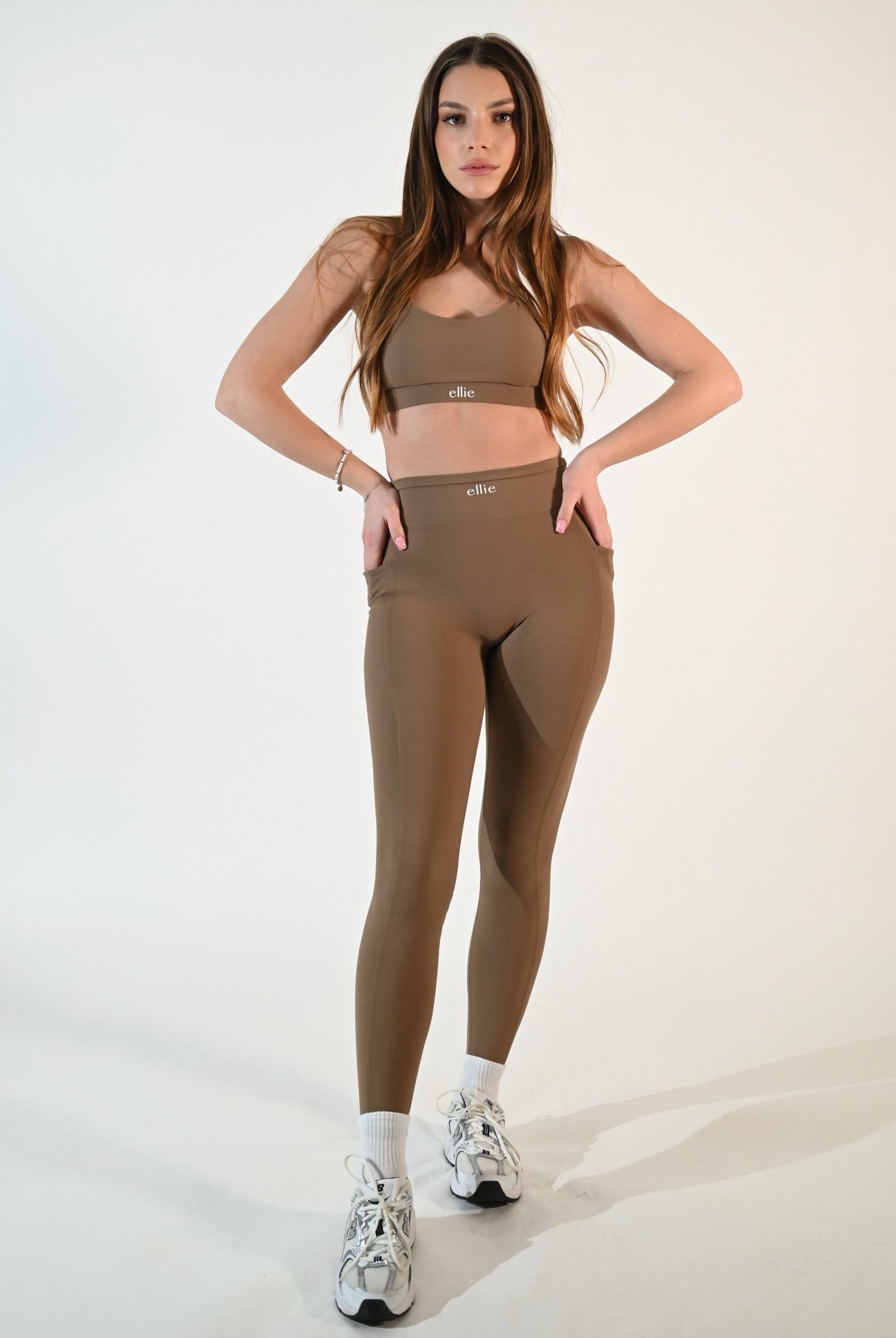 Serene Tie - Back Bra - Latte - Ellie Gymwear