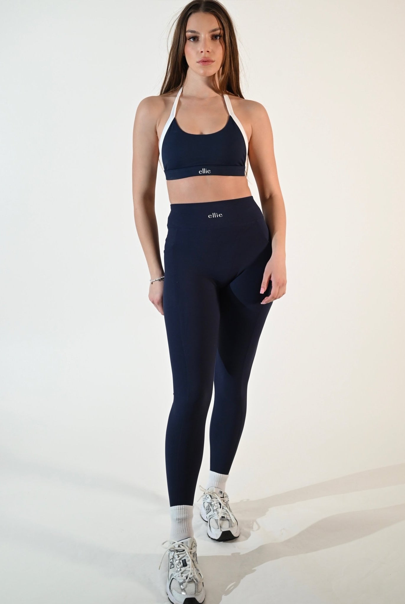 Serene Tie - Back Bra - Navy Blue - Ellie Gymwear