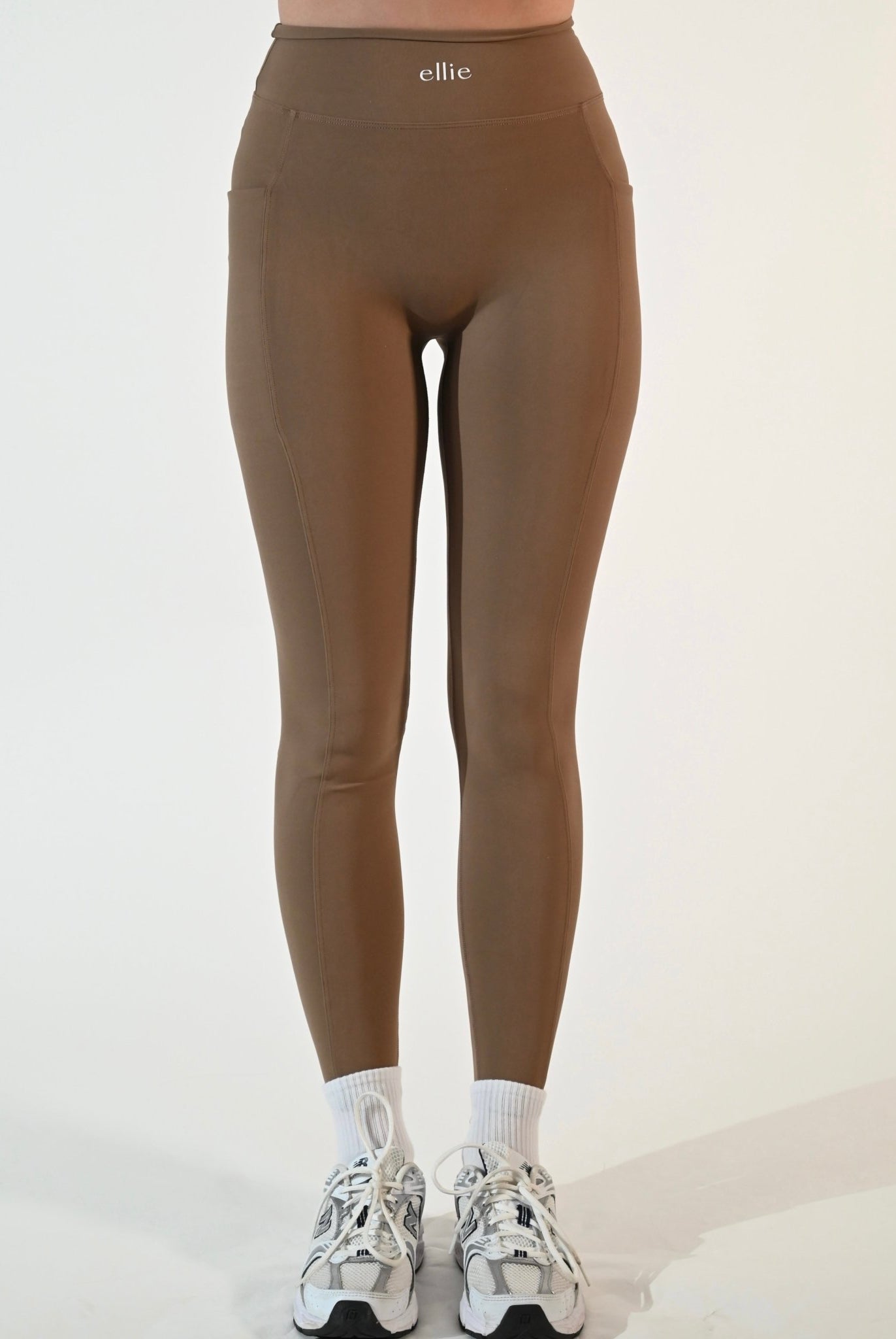 Side - Pocket Serene Leggings – Latte - Ellie Gymwear