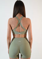 Margot Cross Back Bra - Pistachio - Ellie Gymwear