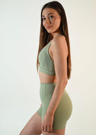 Margot High Waist Shorts - Pistachio - Ellie Gymwear