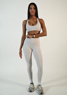 Seamless Celine Leggings - White Smoke - Ellie Gymwear
