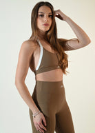 Serene Tie - Back Bra - Latte - Ellie Gymwear