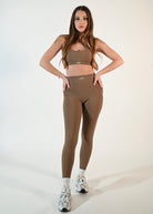Side - Pocket Serene Leggings – Latte - Ellie Gymwear