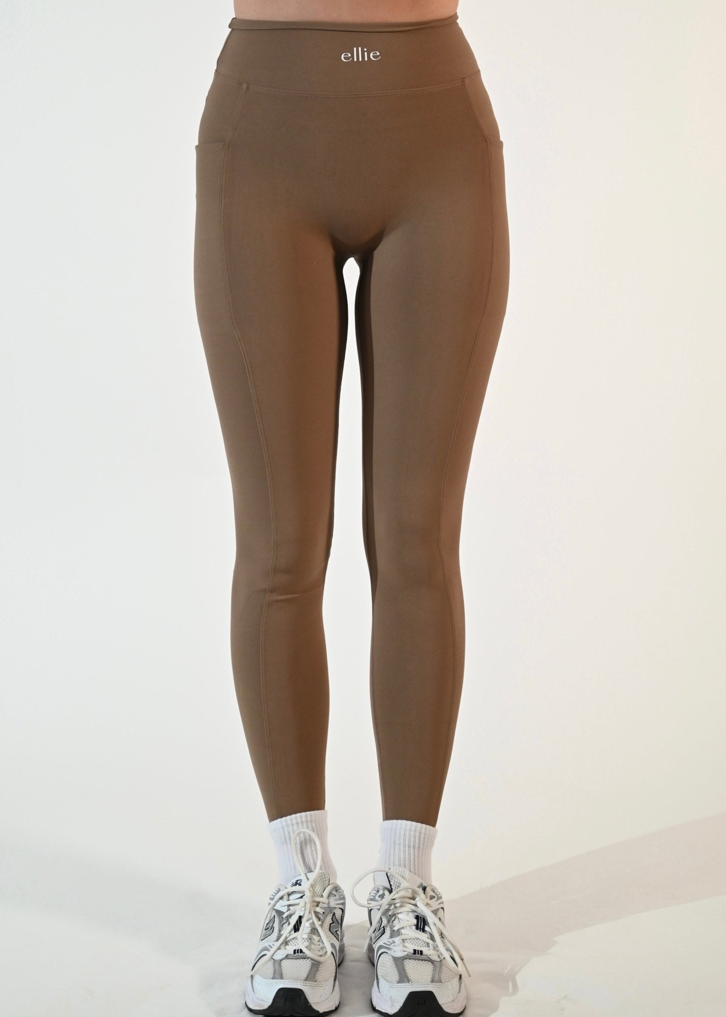 Side - Pocket Serene Leggings – Latte - Ellie Gymwear