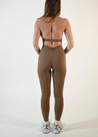 Side - Pocket Serene Leggings – Latte - Ellie Gymwear