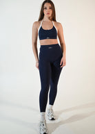 Side - Pocket Serene Leggings - Navy Blue - Ellie Gymwear
