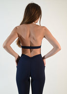 Side - Pocket Serene Leggings - Navy Blue - Ellie Gymwear